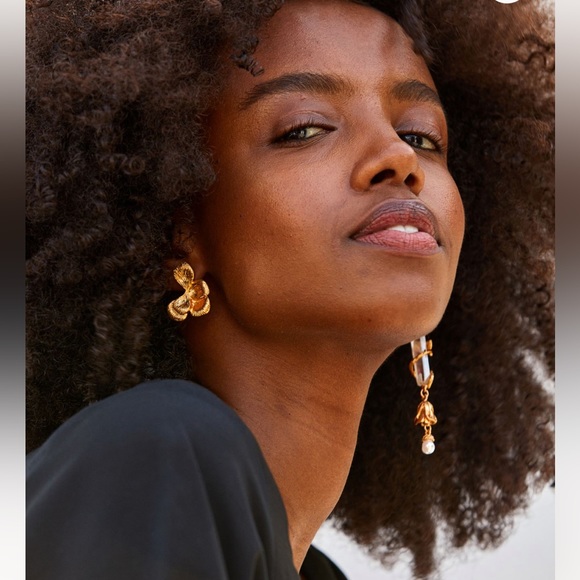 H&M x BROCK COLLECTION ASYMMETRICAL EARRINGS MISMATCHED FASHION STATEMENT - Picture 6 of 13